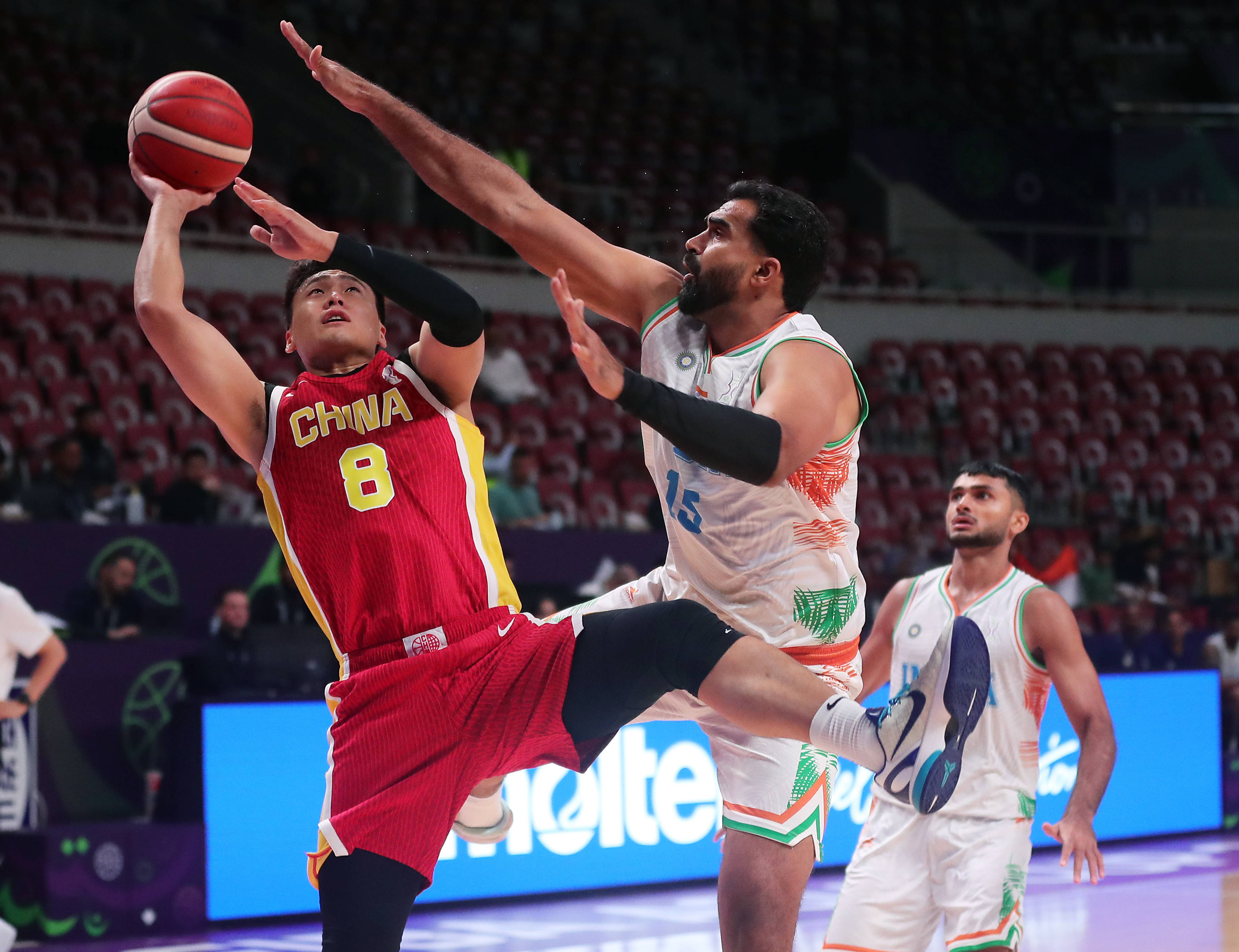 （体育）篮球——国际篮联亚洲杯：中国队对阵印度队