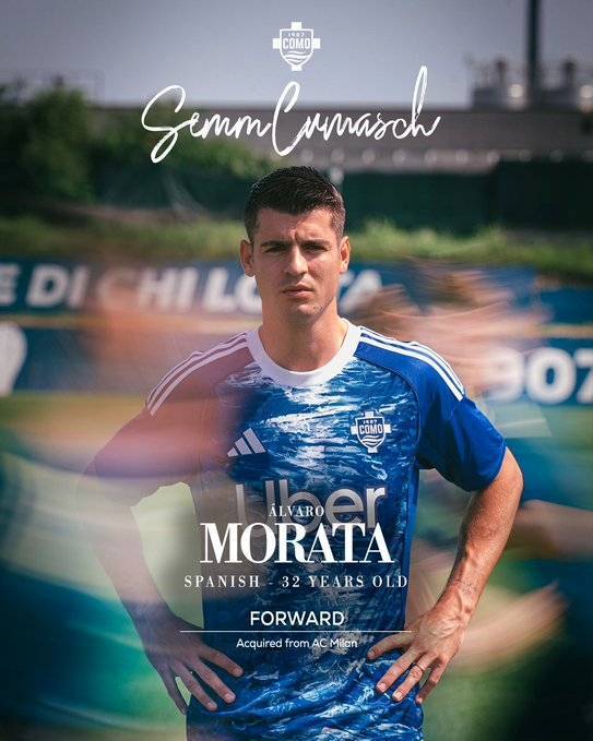 皇冠中国-官方：莫拉塔租借加盟科莫